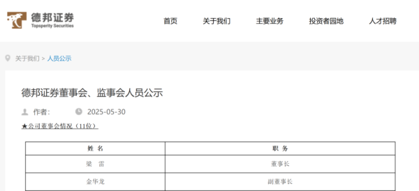 金股宝配资 重要信号！德邦证券“换帅”