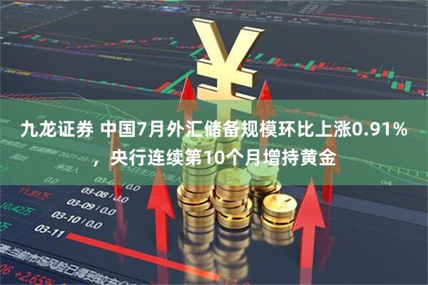 九龙证券 中国7月外汇储备规模环比上涨0.91%，央行连续第10个月增持黄金