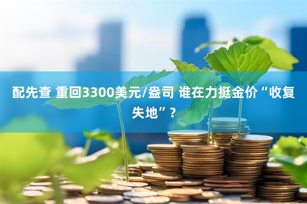 配先查 重回3300美元/盎司 谁在力挺金价“收复失地”？