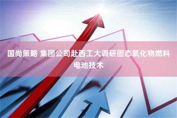 国尚策略 集团公司赴西工大调研固态氧化物燃料电池技术